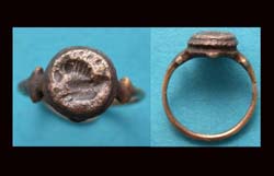 Ring, Roman, Men\'s, Hippocampus Intaglio, ca. 2nd-3rd Cent